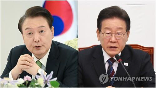 윤석열 대통령과 이재명 더불어민주당 대표. 연합뉴스